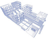 3D Architektur Visualisierung eines Geb&auml;udes