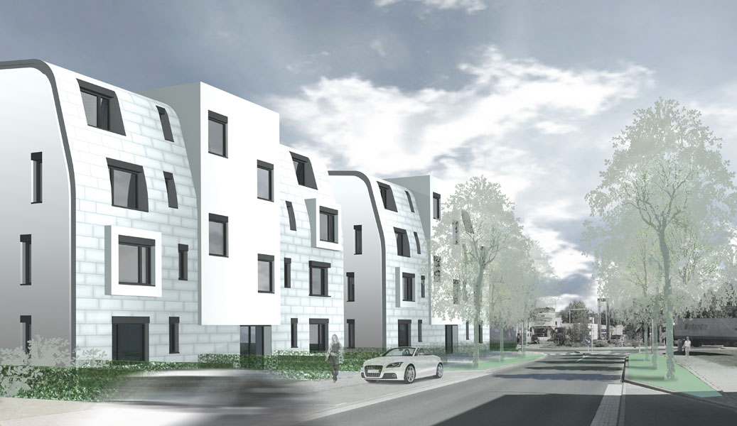 3D Architektur Visualisierung einer Villa - Mehrfamiliemhaus