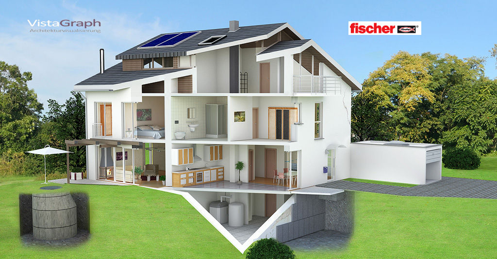 Visualisierung Anwenderhaus Wärmedämmsysteme Fischer