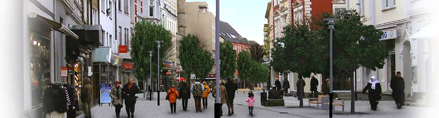 3D-Visualisierung Neuplanung der&nbsp;Fu&szlig;g&auml;ngerzone Hattingen