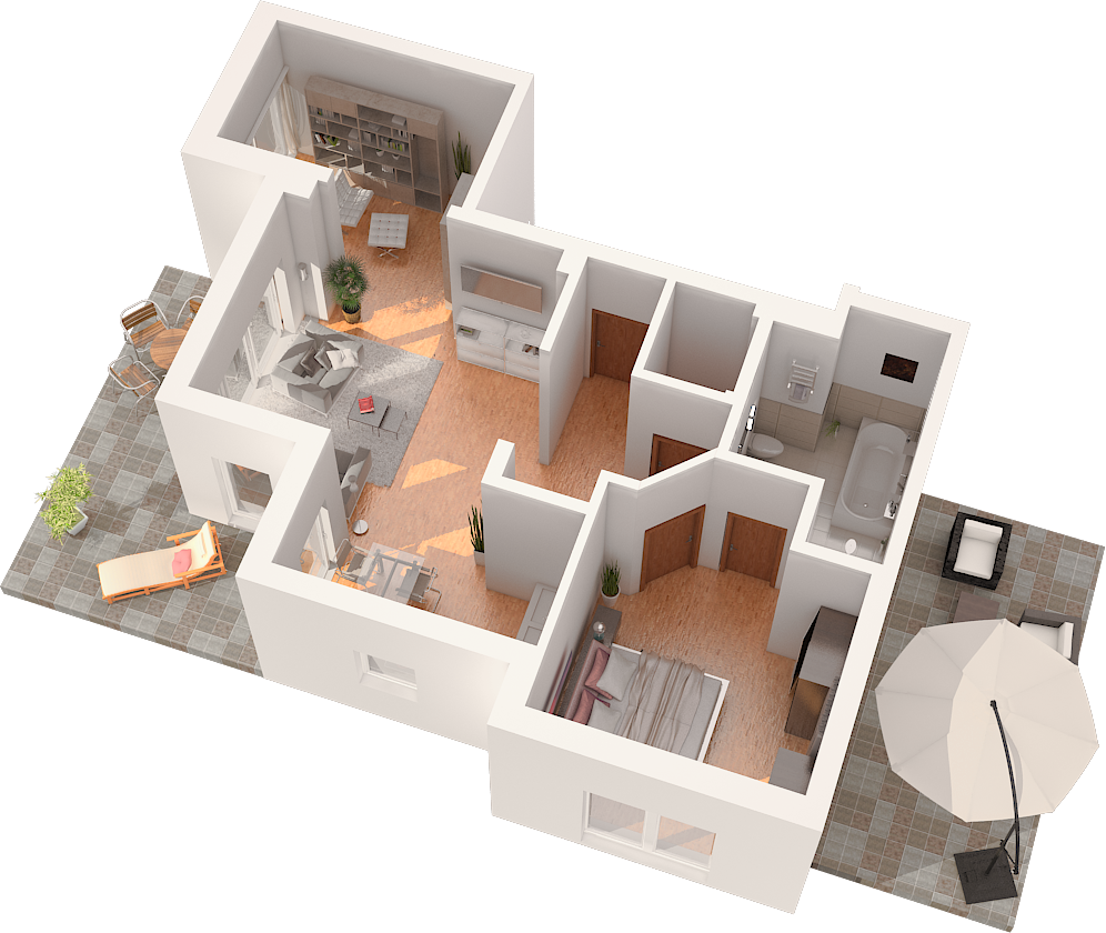 Grundriss 3D-Modell